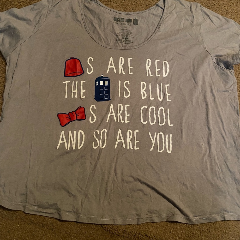 Gray Dr. Who Graphic Tee